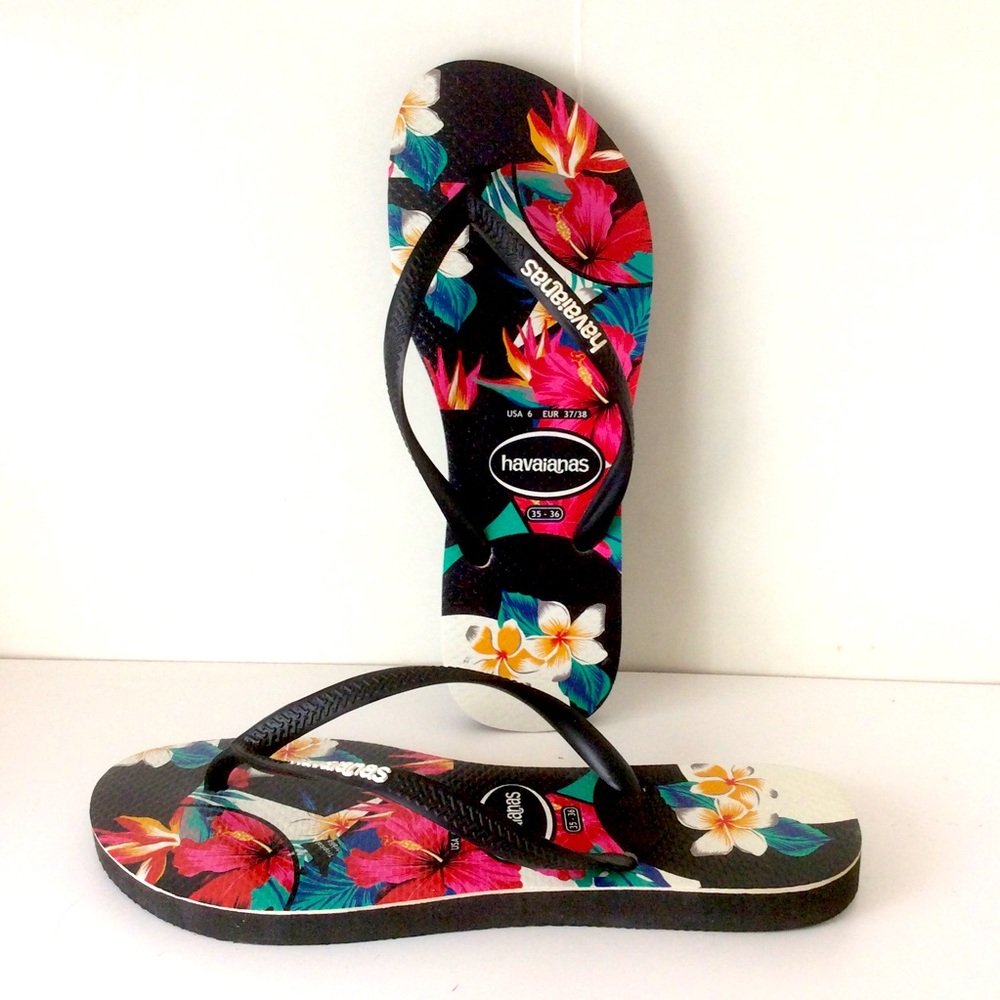 Havaianas Tropical Hibiscus Flip Flops US Sz 5/6